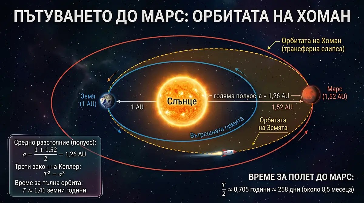 Хоманова трансферна орбита между Земята и Марс
